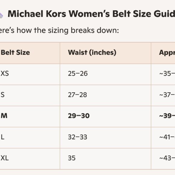 NWOT Michael Kors Women's Leather Reversible Signature Logo Belt Size M - Picture 6 of 6